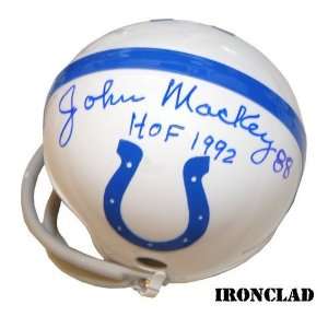 John Mackey Signed Colts Throwback Mini Helmet w/ HOF 92 Insc.