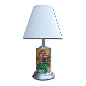 Kasey Kahne 18 Tall Table Lamp with white satin shade