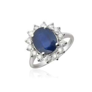 Replica Kate Middleton Sapphire & Diamond White Gold Engagement Ring