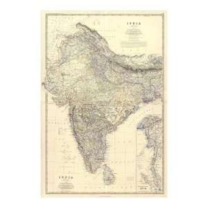  Alexander Keith Johnston   Composite India, 1861 Giclee 