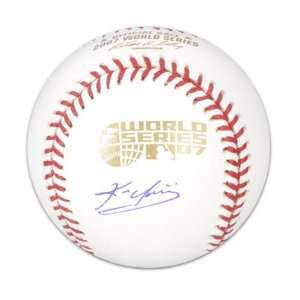 Kevin Youkilis Autographed Baseball  Details 2007 World Series 