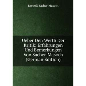   Von Sacher Masoch (German Edition) Leopold Sacher Masoch Books