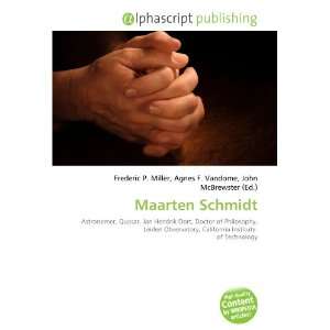  Maarten Schmidt (9786132884718) Books