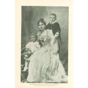  1899 Print Mrs Marshall Field jr of Chicago Children 