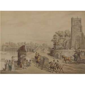   Rowlandson   24 x 18 inches   Bustling activity before St. Marys C