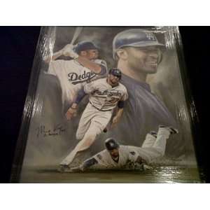 GAI Authentic Matt Kemp Autograph 24x28 Los Angeles Dodgers Framed Art 