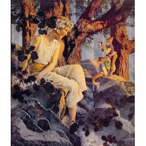 Hand Made Oil Reproduction   Maxfield Parrish   32 x 38 inches   Girl 