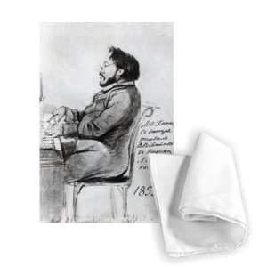  Mikhail Glinka, 1853 (pen & ink with wash on   Tea Towel 