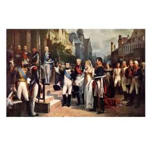 Napoléon Bonaparte receives Queen Louise of Prussia at Tilsitt, 6 
