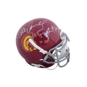  Pete Carroll Signed USC Trojans Mini Helmet GLOBAL GAI 