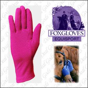 FOXGLOVES Equestrian Horse Riding Gloves   PINK Medium  