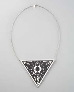 Large Silver Pendant Necklace  