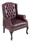 Executive Italian Leather Chair, Burgundy Leather chair items in JSF 