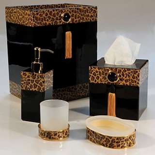 Mike and Ally Zanzibar Bath Accessories, Leopard   Home 