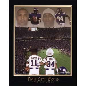   Daunte Culpepper & Randy Moss by Harrison Woods 8x10