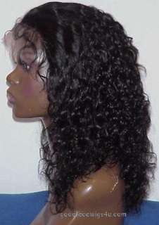 GORGEOUS Indian REMY #1 HUMAN Hair Curly LACE Front Wig  
