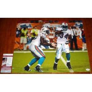 RICKY WILLIAMS & RONNIE BROWN Signed 16x20 + JSA COA