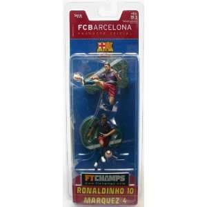  Soccer FC Barcelona Ronaldinho 10 & Marquez 4 Figure Toys 