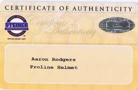 Aaron Rodgers Signed Pro Authentic Helmet Steiner COA Green Bay 