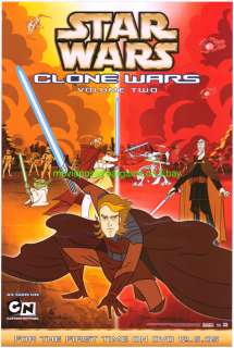 STAR WARS CLONE WARS MOVIE POSTER DVD VOL1&2 ANIMATION  