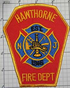 NEW JERSEY, HAWTHORNE FIRE DEPT PATCH  
