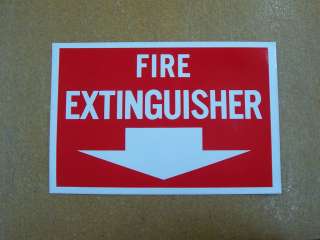 Fire Protection Sign “Fire Extinguisher” (8X12 Vinyl) 2 Signs each 
