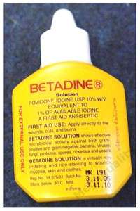 BETADINE POVIDONE IODINE FIRST AID SOLUTION ANTISEPTIC CUTS WOUNDS 30 