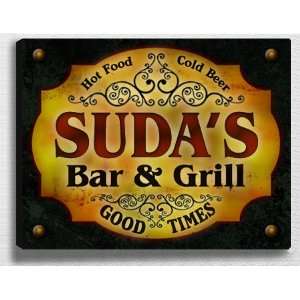  Sudas Bar & Grill 14 x 11 Collectible Stretched 