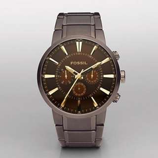 Fossil Mens Chronograph Brown Dial Watch #FS4357  