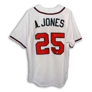  Andruw Jones Signed Atlanta Braves White Majestic Jersey 