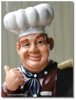   CHALKBOARD statue w hat apron funny face chalk board kitchen decor