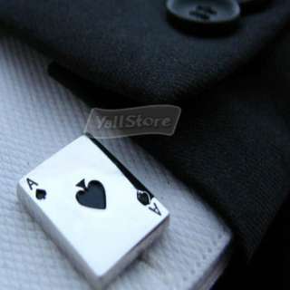 New Ace of Spades Playing Cards cufflinks cuff links  
