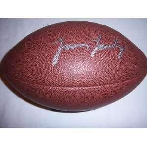 Tom Landry Autographed Football   Cowboys hof Lbsports coa 
