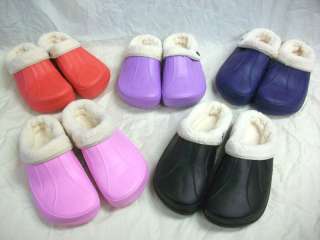 Women Winter Clogs with Removable Fleece Garden Shoes  