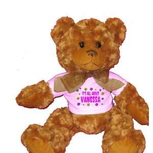   All About Vanessa Plush Teddy Bear with WHITE T Shirt Toys & Games