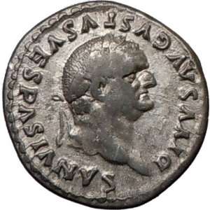 VESPASIAN Divus 80AD TITUS Genuine RARE Authentic Ancient Silver Roman 