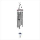 Amazing Grace Cobalt Crystal and Silver Cross Wind Chimes by Woodstock 