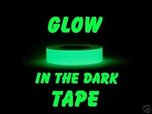 GLOW IN THE DARK TAPE 1 X 36 ROLL BRIGHT ADHESIVE NEW  