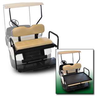 Rear Flip Seat EZ GO RXV (Tan in color) Golf Cart 2 n 1 Flip Flop 