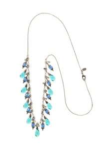 SORRELLI ELECTRIC BLUE TEARDROP LONG STRAND NECKLACE  