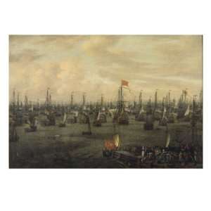 The Departure of William of Orange from Briel, 1688 Giclee Poster 