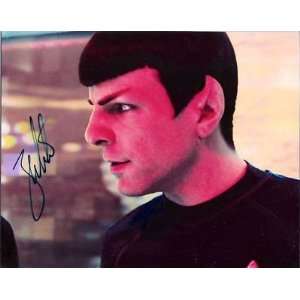  ZACHARY QUINTO Reboot of STAR TREK Signed 10x8 Color 