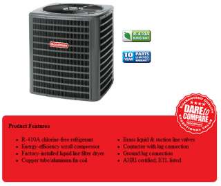 ton Goodman 13 SEER Central A/C Condenser GSX130361  