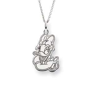  Silver Daisy Duck Pendant   Officially Licensed Disney Jewelry 