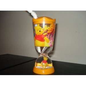 Disney Winnie the Pooh Snowglobe Tumbler Drinking Cup with Straw 