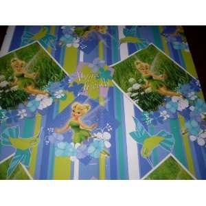 TINKERBELL FAIRY Gift Wrap Wrapping Paper & Bows   Birthday, Any 