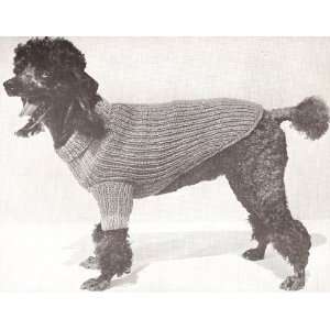  Vintage Knitting PATTERN to make   Knitted Dog Sweater S/M 