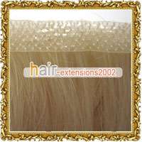 20 X 36 PU Skin Weft Remy Hair Extensions #613,55g  