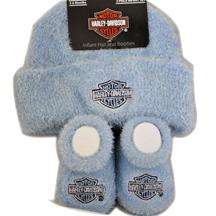 Harley Davidson Infant Baby Boys Cap Hat & Booties Gift Set Apparel 
