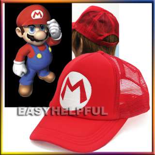New Super Mario Bros Hat Baseball Cap M Red for Kid & Boy Xmas Gift 